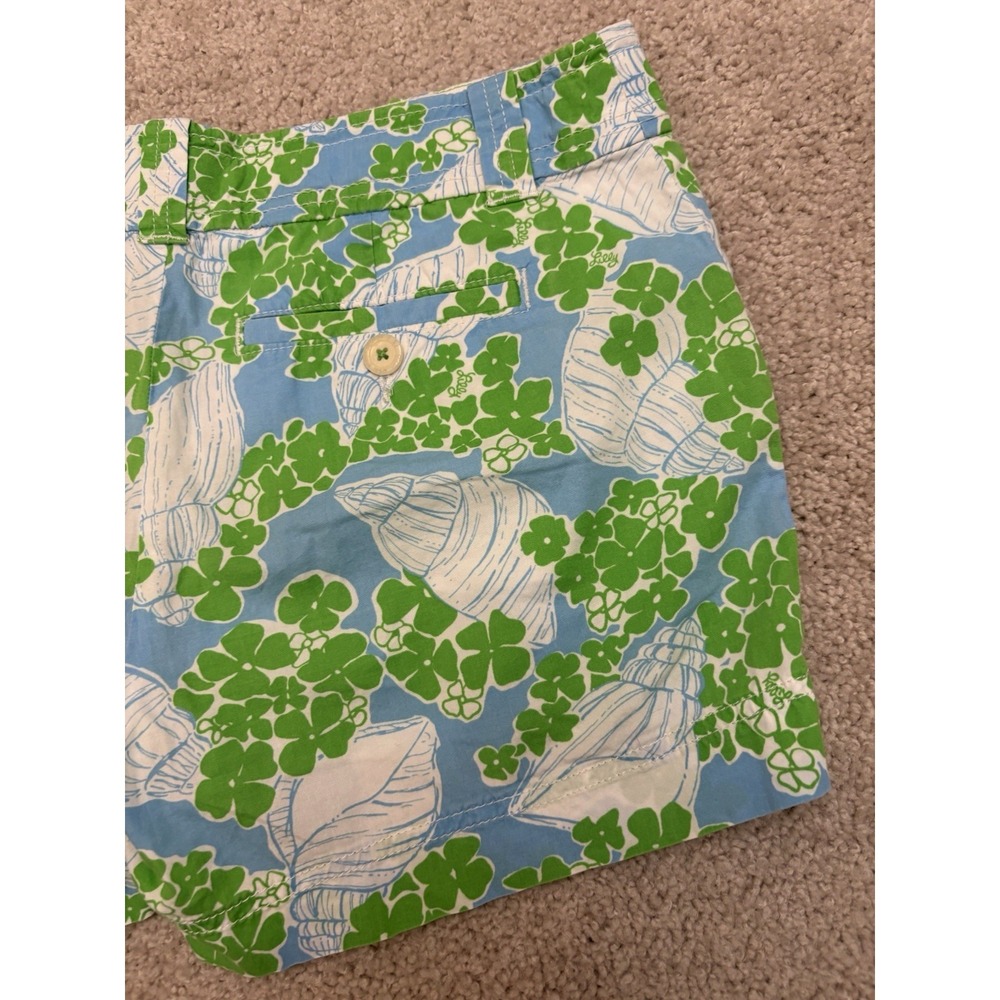 Women's Lilly Pulitzer Seashell Summer Vibes Chino Shorts Size 8 - Picture 4 of 5